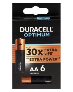 Батарейка алкалиновая Optimum AA Lr6 6bl 1 5в блистер 6 шт Duracell