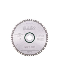 Пильный диск power cut wood 628085000 230х2 6х30мм НМ WZ 60 Metabo