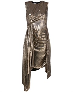 Ainea платье с пайетками и эффектом металлик 40 золотистый Ainea