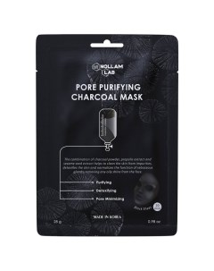 Угольная тканевая маска для очищения лица 23 г Face Nollam lab