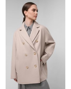 Укороченное двубортное пальто из шерсти Sabrina scala