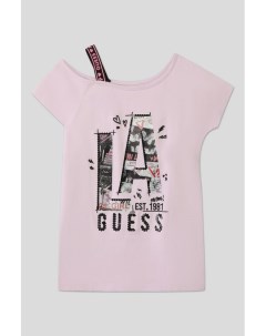 Хлопковая футболка Lilla Flower Guess