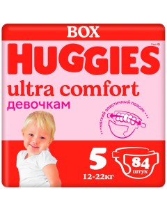 Подгузники Ultra Comfort для девочек 5 12 22 кг 84 шт Huggies