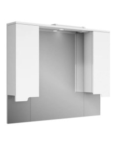 Зеркало шкаф для ванной комнаты брента 100 610016 с подсветкой белый Uncoria