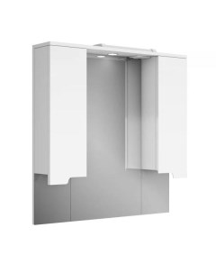 Зеркало шкаф для ванной комнаты брента 80 68012 с подсветкой белый Uncoria
