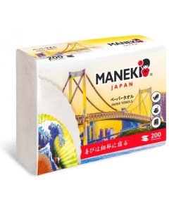 Полотенца бумажные листовые однослойные Dream Z сложения 200 шт Maneki