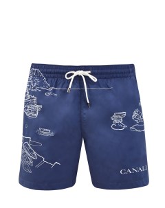 Плавательные шорты из быстросохнущей ткани с принтом Canali