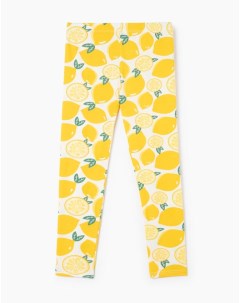 Жёлтые легинсы с лимонами для девочки Gloria jeans