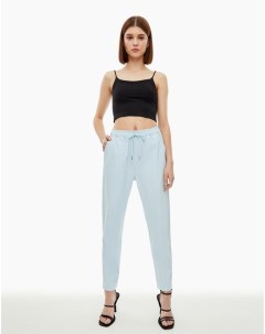 Голубые джинсы Easy fit на резинке женские Gloria jeans