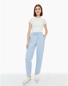 Голубые джинсы Easy Fit с высокой талией женские Gloria jeans