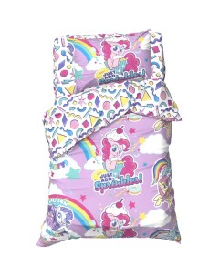 Комплект постельного белья My Little Pony Candy Clash 1 5 сп нав 50х70 см бязь Hasbro