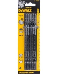 Пилки для лобзика DT2167 QZ по дереву HCS T 744 D 5шт Dewalt