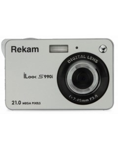 Фотоаппарат iLook S990i серебристый 21Mpix 2 7 720p SDHC MMC CMOS IS el Li Ion Rekam