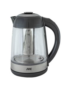 Чайник электрический JK KE1710 grey серый 1 7 л 2200 Вт скрытый нагревательный элемент стекло Jvc