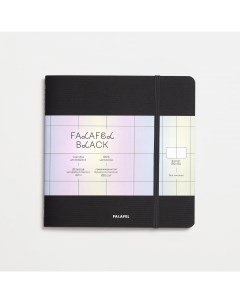 Скетчбук для акварели 190х190 мм Black 20 л 200 г на прошивке фиксирующая резинка Falafel books