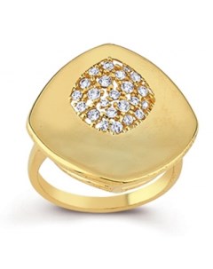 Кольцо с фианитами из жёлтого золота Mostar jewellery