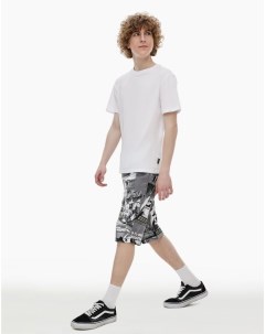 Свободные спортивные шорты comfort с принтом для мальчика Gloria jeans
