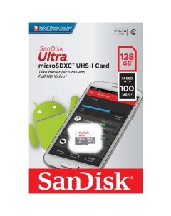 Карта памяти MicroSD SanDisk Ultra 128GB UHS I SDSQUNR 128G GN6MN Ultra 128GB UHS I SDSQUNR 128G GN6 Sandisk
