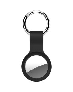 Умный брелок Deppa для AirTag с кольцом силикон черный для AirTag с кольцом силикон черный