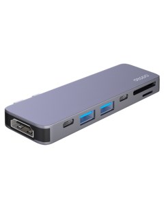 Переходник Deppa Адаптер USB C 7 в 1 графит Адаптер USB C 7 в 1 графит