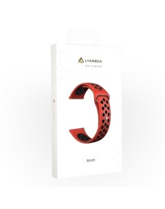 Универсальный силиконовый ремешок для часов 22 mm LYAMBDA ALIOTH DS GS 03 22 RD Red Black ALIOTH DS  Lyambda