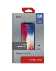 Защитное стекло InterStep глянцевое 0 3мм для iPhone SE 2020 8 7 с аппл глянцевое 0 3мм для iPhone S Interstep