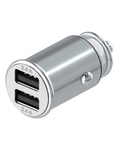 Автомобильное зарядное устройство InterStep Metal 2 USB 2 4А 2 4А 24W Silver Metal 2 USB 2 4А 2 4А 2 Interstep