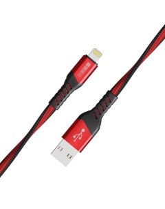 Кабель Lightning InterStep USB Lightning плоский 1 2м Red Black USB Lightning плоский 1 2м Red Black Interstep