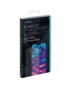 Защитное стекло Deppa Privacy 2 5D Full Glue iPhone 12 Pro Max 62708 Privacy 2 5D Full Glue iPhone 1