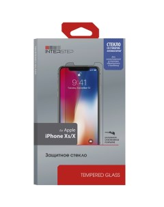 Защитное стекло InterStep глянцевое 0 3мм для iPhone Xs X c аппл глянцевое 0 3мм для iPhone Xs X c а Interstep
