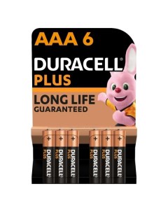 Батарея Duracell ААА LR03 6BL PLUS 6 шт ААА LR03 6BL PLUS 6 шт