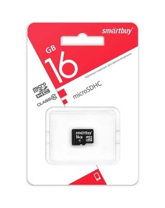 Карта памяти MicroSD Smartbuy 16GB Сlass 10 LE SB16GBSDCL10 00LE 16GB Сlass 10 LE SB16GBSDCL10 00LE