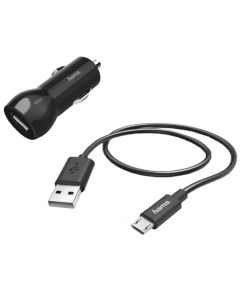 Автомобильное зарядное устройство Hama 2 4A microUSB Black 00183246 2 4A microUSB Black 00183246