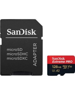 Карта памяти microSDXC 128Gb Extreme Pro SDSQXCD 128G GN6MA Sandisk