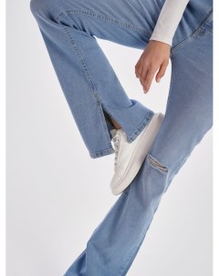 Облегающие джинсы клеш с разрезами Твое