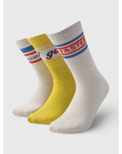 Набор хлопковых высоких носков с надписями 3 пары Твое