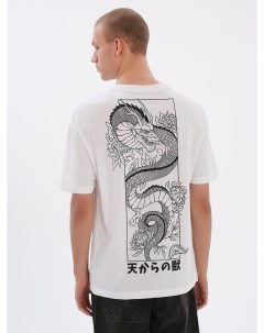 Хлопковая футболка с принтом дракона на спине Твое