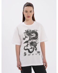 Хлопковая футболка с принтом дракона Твое