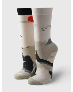Комплект носков с принтом в японском стиле 2 пары Твое