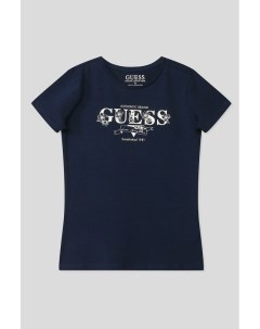 Хлопковая футболка с логотипом Guess