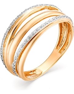 Кольцо с 30 бриллиантами из красного золота Newgold