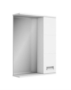 Зеркало шкаф для ванной комнаты рейн 55 правое 65536 белый Uncoria