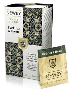 Чай черный чай с чабрецом 25 пакетиков Newby