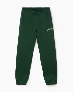 Тёмно зелёные спортивные брюки Comfort с надписью Champs мужские Gloria jeans