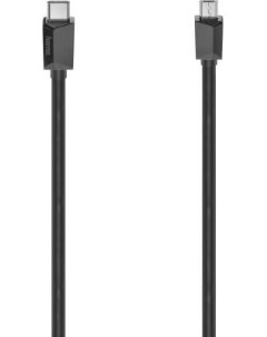 Кабель microUSB USB Type C 0 75м H 200644 круглый черный Hama