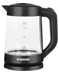 Чайник электрический SKG2080 1700 Вт чёрный 1 7 л стекло Starwind