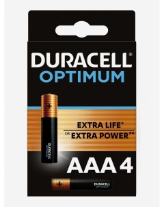 Батарейки щелочные Optimum ААА 4 шт Черный Duracell