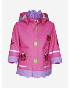 Непромокаемая куртка без подклада Божья коровка для девочки Розовый Playshoes