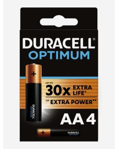 Батарейки щелочные Optimum АА 4 шт Черный Duracell