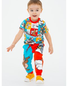 Комплект детский трикотажный для мальчиков фуфайка футболка брюки Playtoday baby